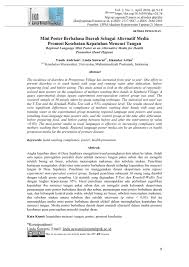 6 langkah cuci tangan pakai sabun. Regional Language Mini Poster As An Alternative Media For Health Promotion Hand Hygiene Jurnal Ilmiah Kesehatan