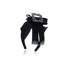 New women elegant black bow pearls hairbands sweet hair ornament headband fashion hair accessories hair bands. Dolce Gabbana Crystal Studded Black Bow Headband Black Bow Bow Hair Accessories Dolce And Gabbana