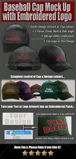 Baseball Cap Mock Up With Embroidered Logo Embroidered Logo Baseball Cap Clothing Mockup