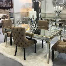 Gallery of mirrored dining room set. Athens Gold Mirrored Dining Table Picture Perfect Home