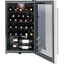 There are two large fridge freezers featuring icemakers and motorised shelves that move up and down for improved access, in addition to. Ge 19 In W 30 Bottle Wine Cooler Gws04haess The Home Depot