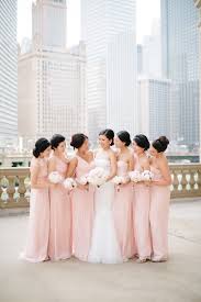 Chicago Botanic Garden Wedding Pink Bridesmaid Dresses Long Wedding Bridesmaids Bridesmaid