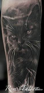 Black And White Cat Tattoo Tattoo Black Cat Tattoo Gallery Black And Grey Black White Cat Tattoo Cute Cat Tattoo Black Cat Tattoos Cat Tattoo Designs