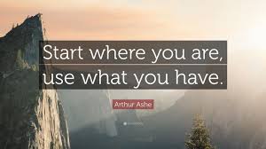 Arthur Ashe Quote Start Where You Are Use What You Have