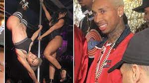 Tyga looks DELIGHTED with half-naked women at strip club with Scott Disick  and James Harden - Mirror Online