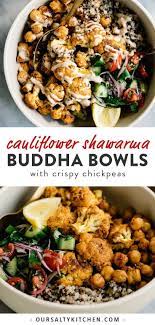 Cauliflower Shawarma Grain Bowl With Crispy Chickpeas Recipe In 2020 Whole Food Recipes Healthy Recipes Vegetarian Recipes