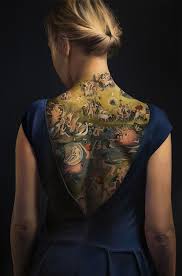 What Seems Like An Awesome Tattoo On This Woman S Back Is Not What It Seems Garden Of Earthly Delights Back Tattoo Masterpieces Painting