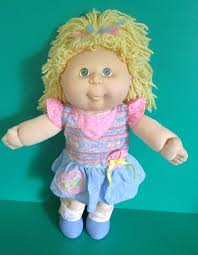 Cabbage Patch Girl Doll 1991 Kissin Kids Blonde Crimp Hair Green Eyes Works Girl Dolls Cabbage Patch Kids Cabbage Patch Dolls