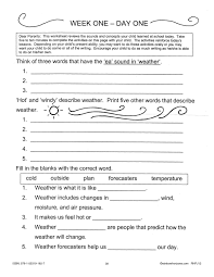 Complete A Language Arts Worksheet On Weather In This Free Activity From Rainbow Horizons Publishing A Weather Words Homeschool Help Language Arts Worksheets