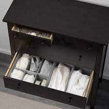 From tall, skinny towers with multiple drawers, to shorter styles with only two or four drawers, these chests also offer a flat space on top for knickknacks or accessories. Hemnes 6 Drawer Chest Black Brown 42 1 2x51 5 8 Ikea