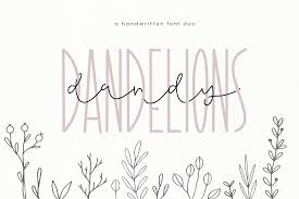 Bistroscript is a contemporary calligraphic script inspired by promotional art in the 1960s. Download Dandy Dandelion Handwritten Script Print Font Duo Today We Have A Huge Range Of Script Font Produ Print Fonts Script Print Handwritten Script Font
