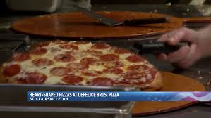 For a group endeavor, place two pizzas on a large baking sheet. Defelice Bros Again Offering Heart Shaped Pizza Wtov