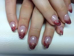 Rot Glitzer Pailletten Verlauf Nails Wimpernextensions Wimpern