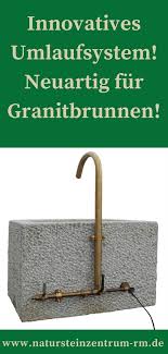 Brunnen Aus Granit Hellgrau Mit Messing Umlauf System Brunnen Wasserhahn Garten Granit