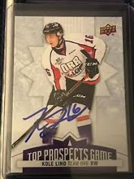 17 18 Chl Hockey Top Prospects Game Kole Lind Autograph Ebay