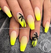 60 Gorgeous Natural Yellow Acrylic Nails Design Spring Summer In 2019 Page 13 Of 58 With Images Tree Nails Palm Tree Nails Coffin Nails Designs