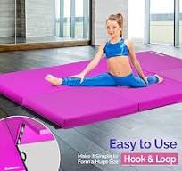 Yoga Mat 6ft X 2ft Tri-Fold Exercise Mat - 2" Thick PU Foam Gym Mat For  Yoga, Pilates & Home Workouts 6x2 Foot Tri-fold Exercise Mat 2 Inch PU Foam  ...