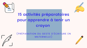 Exercice tenue du crayon maternelle. 15 Activites Preparatoires Pour Apprendre A Tenir Un Crayon Preparation Du Geste D Ecriture En Maternelle Apprendre Reviser Memoriser