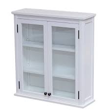 Wall cabinet bathroom cabinets : Highland Dunes Carruthers 27 W X 29 H Wall Mounted Bath Storage Cabinet With Glass Cabine Glass Cabinet Doors Wall Mounted Bathroom Cabinets Alaterre Furniture