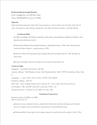 banking business analyst resume