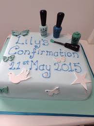 Girl S Confirmation Cake With Edible Opi Nail Varnish Great Cake For Tween Girls Birthday Party Ideas Confirmation Cakes Tween Girl Birthday Cake