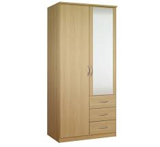 Two Door Wardrobe With Half Glass And Three Drawers Id539 Two Door Wardrobe Designs Wardrobe Designs Wardrobe Design Single Door Wardrobe Almirah Designs
