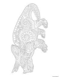 Each of these coloring pages for adults represents a carefully designed dinosaur illustration that helps you relax and color your worries away! Dinosaur Triceratops Doodle For Adults Coloring Pages Printable