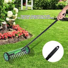 Lawn aeration services made easy. King77777 Heavy Duty Rolling Garden Lawn Aerator Practical Compact Size For Hand Durable Material Outdoor Tools Tools Home Improvement Kitchen Fixtures Vit Edu Au