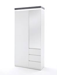 Jedes kleidungsstück wird so ansprechend beleuchtet, und sie können einfach und schnell outfits zusammenstellen. Garderobenschrank Atlee 91x198x38 Cm Weiss Led Beleuchtung Schrank Kaufen Bei Vbbv Gmbh Co Kg