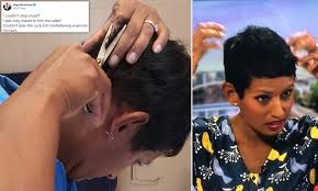 But unfortunately, being on the right. Bbc Breakfast Host Naga Munchetty Shows Off The Results Of Her Diy Haircut Daily Mail Online
