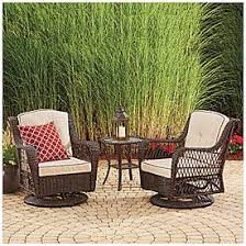 Wilson Fisher Barcelona 3 Piece Resin Wicker Glider Chairs And Table Set Big Lots Patio Furniture Big Lots Furniture Patio Furniture Sets
