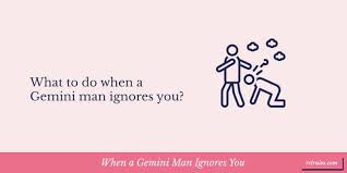To make a gemini man want you back, make sure you don't come across as jealous and give him space when needed. What Does It Mean When A Gemini Man Ignores You Relationship Rules