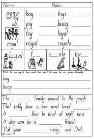 Oi Oy Worksheet Phonics Worksheets Phonics English Worksheets For Kids