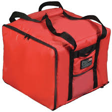 Insulated food delivery bags maintain foods' temperature while controlling moisture. Rubbermaid Proserve Red Nylon Medium Food Delivery Bag 17 L X 17 W X 13 H