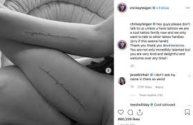 On thursday, teigen, 33, revealed she got a new tattoo inspired by her family, making her a cool mom. Chrissy Teigen Tattoo Font Wiki Tattoo