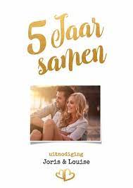 Jubileum 5 Jaar Samen Goud Jubileumkaarten Kaartje2go