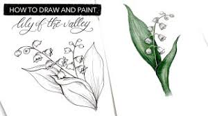 Create a wonderful floral arrangement with this lavender delphinium spray. Watercolour Lily Of The Valley How To Draw And Paint May S Birth Month Flower Youtube