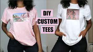How to put graphics on shirts. Diy Custom Print T Shirts No Transfer Paper Youtube
