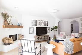 White brick is practically made for farmhouse decorating. Home Decorating Diy Projects White Painted Brick Fireplace Makeover Tv Collage Wall Pottery Barn Wood Media C Decor Object Your Daily Dose Of Best Home Decorating Ideas Interior Design Inspiration