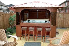 Pinterest images offer an oasis of ideas. Pinterest Hot Tub Gazebo Hot Tub Bar Hot Tub Outdoor