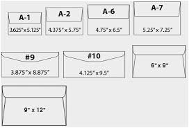 paper sizes chart us elegant envelope printing custom