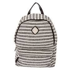 Black And White Striped Backpack Purse Black White Striped Backpack Striped Backpack Medium Backpack Backpacks