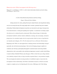 Understanding the role of digital media in adolescents' romantic relationships is essential to the prevention of digital dating violence. Pdf A Call To Study Relationship Initiation And Early Dating