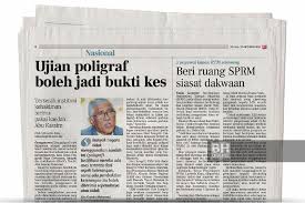 miorazham,contoh berita jenayah,isu semasa / berita dadah,bengkel asas bekam 2018 and more. 98 Peratus Keputusan Ujian Poligraf Tepat