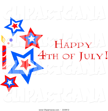 Red, white and blue dessert ideas; Clip Art Of A Happy Fourth Of July Star And Firework Greeting By 220812
