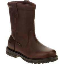 Pull on red camel leather western cowboy safety boots with steel shank detailed product description: Herman Survivors Herman Survivors Men S Avas Waterproof Pull On Work Boot Walmart Com Walmart Com