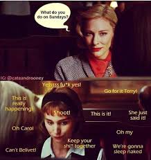 On Sundays I Sin Carole Carol Meme Cate Blanchett Carol