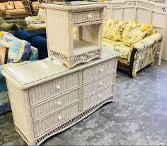Wicker Dresser Wnightstand Great Buy On This Gently Used Whitewash Wicker Six Drawer Dresser With Matching Matching Nightstands Six Drawer Dresser Furniture