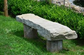 Exceptional sitting bench made of solid wood, no nails flat black painted, professionally upholstered with beautiful all. Stone Bench In A Park Stock Photo Picture And Royalty Free Image Image 27551528