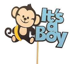 Amazon Com It S A Boy Jungle Monkey Baby Shower Cake Topper Handmade Products